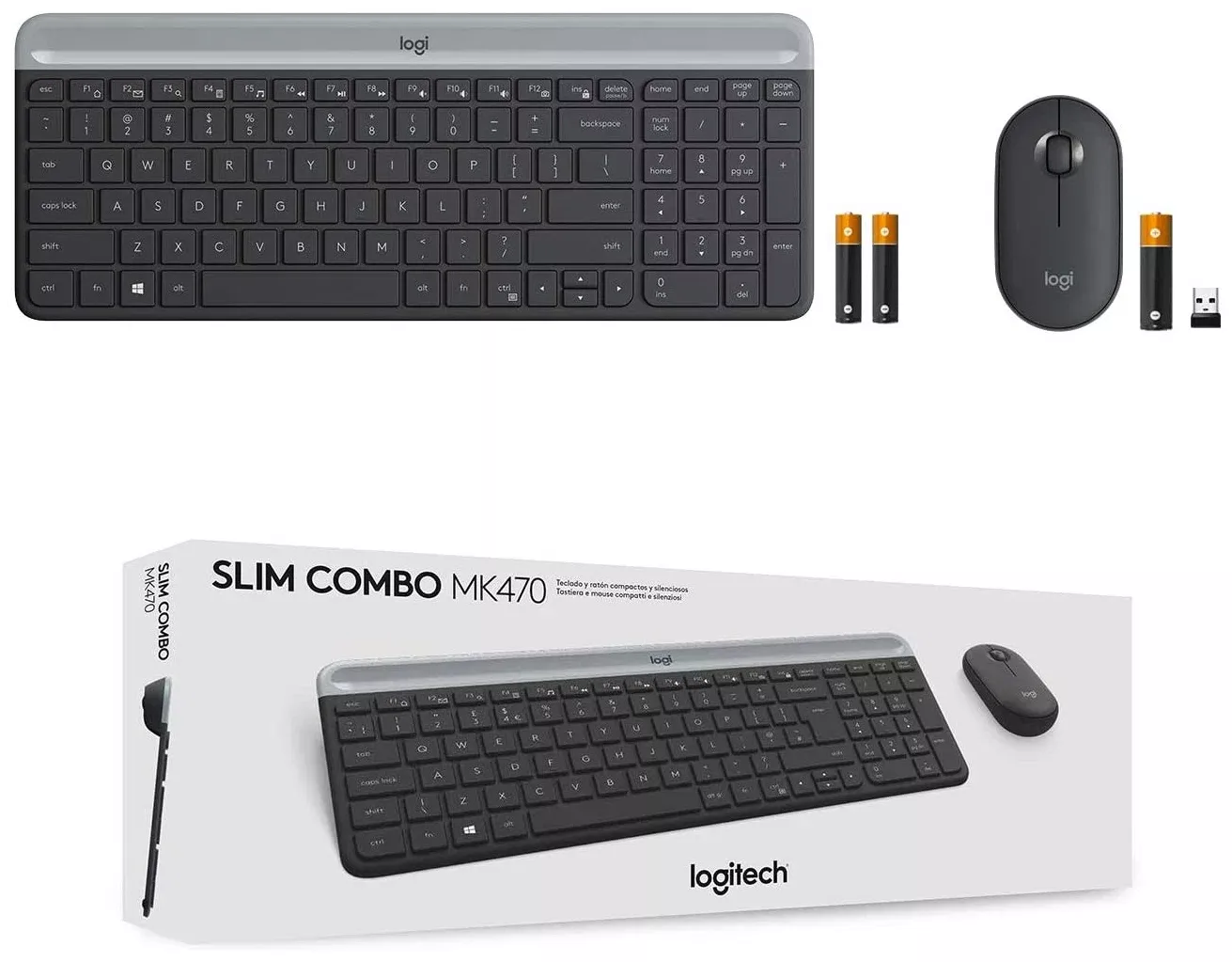 Keyboard + mouse Logitech MK470 dark grey