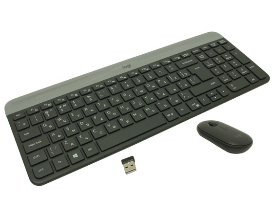 Клавиатура + мышь Logitech MK470, темно-серый