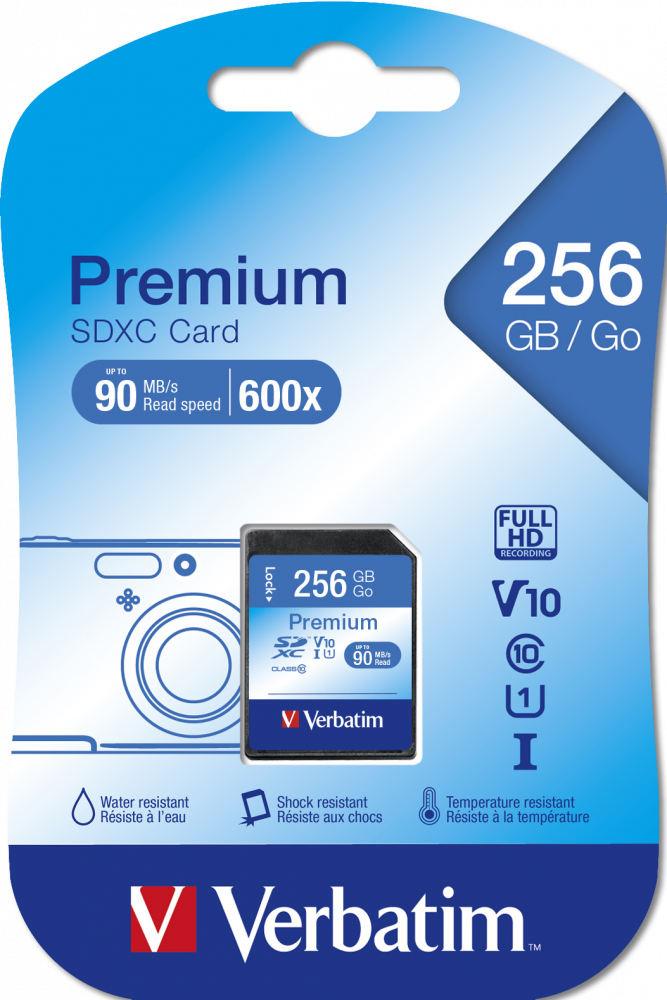 Verbatim Premium U1 SDXC Card 256GB