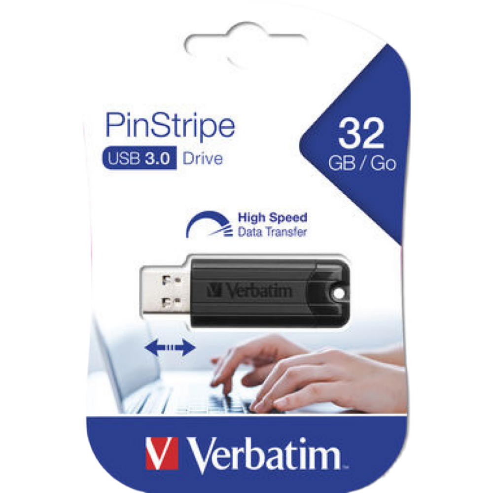 Verbatim USB 3.0 Drive  PinStripe 32 GB Սև