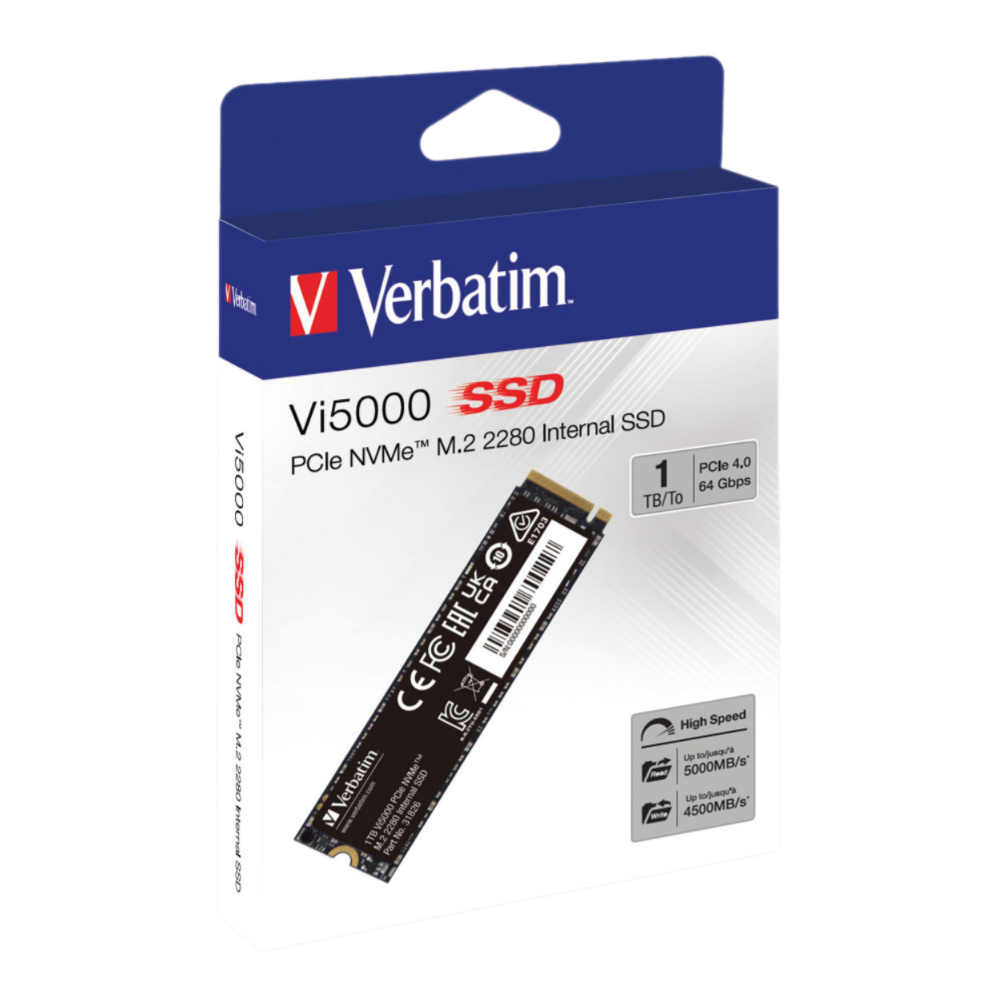 Verbatim SSD M.2 NVMe (2280) PCIe Gen3x4 1TB Vi5000