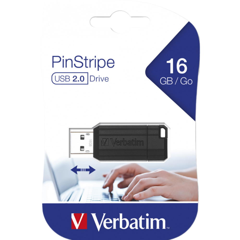 Verbatim USB DRIVE 2.0 16GB Pin Stripe