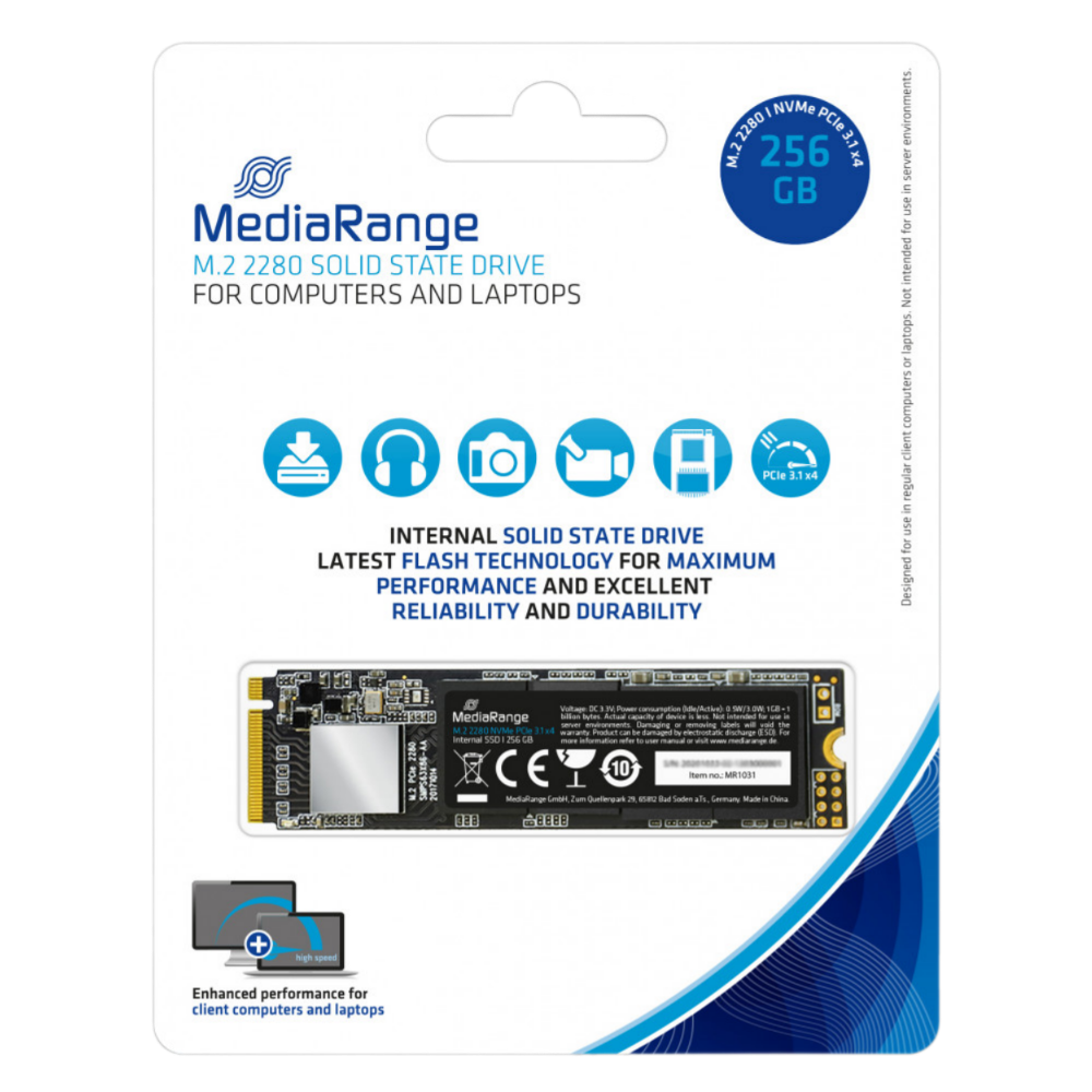 MediaRange SSD M.2 NVMe (2280) PCIe Gen3x4 256GB
